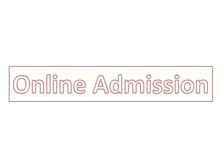 presentation on online admission