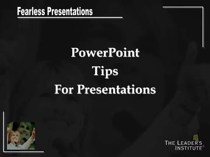 powerpoint tips for presentations
