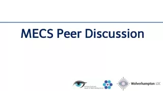 MECS Peer Discussion