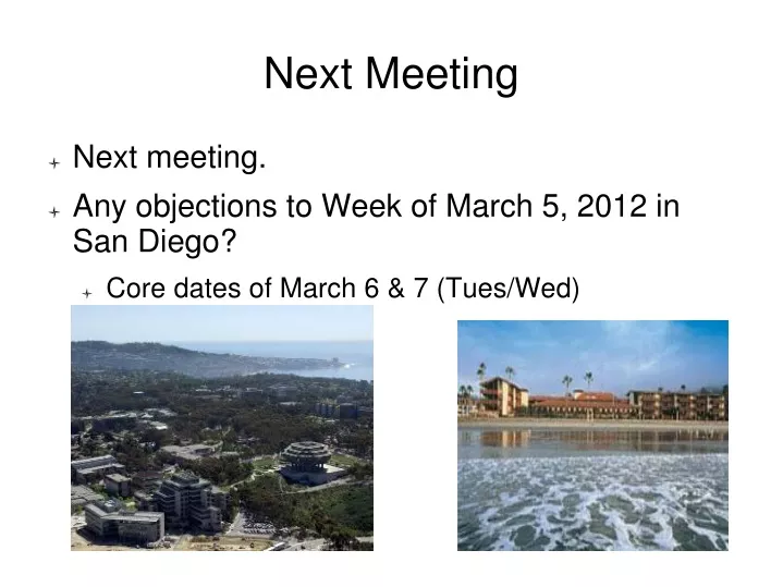 next meeting