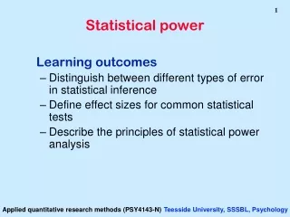 Statistical power