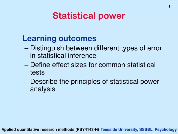 statistical power