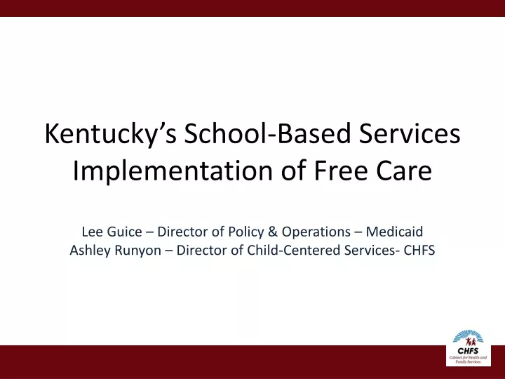 kentucky s school based services implementation
