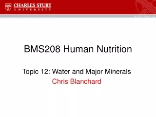 BMS208 Human Nutrition