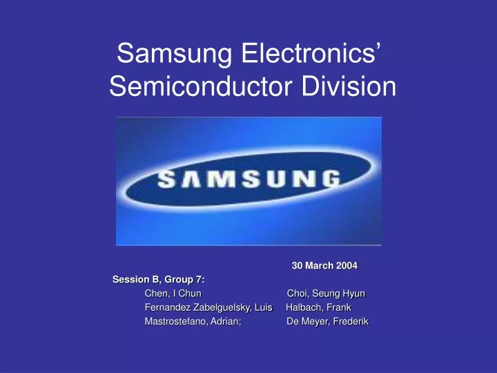 samsung electronics semiconductor division