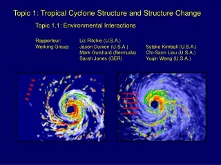 Topic 1: Tropical Cyclone Structure and Structure Change 	Topic 1.1: Environmental Interactions