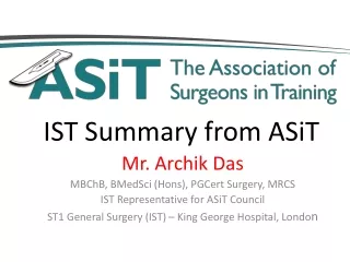 IST Summary from ASiT