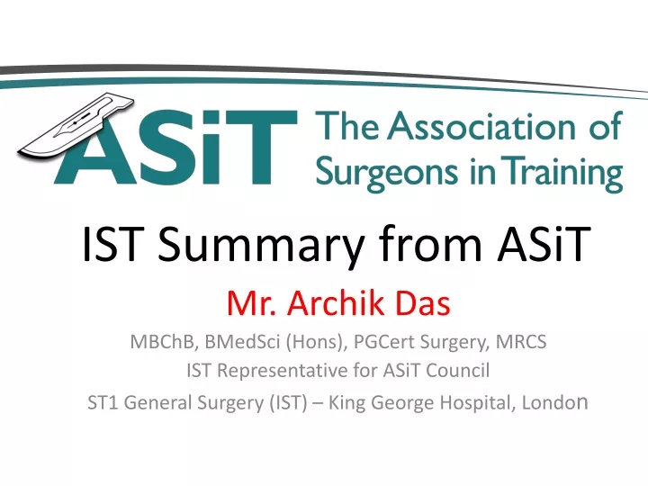 ist summary from asit