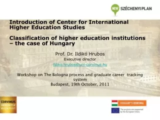Introduction of Center for International  Higher Education Studies
