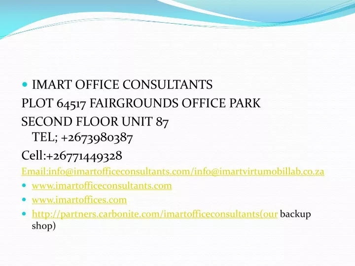 imart office consultants plot 64517 fairgrounds