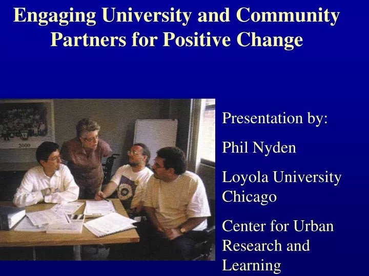 engaging university and community partners