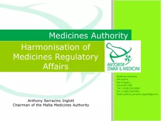 Anthony Serracino Inglott Chairman of the Malta Medicines Authority