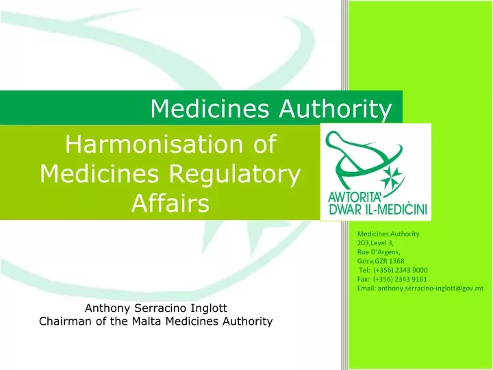 anthony serracino inglott chairman of the malta medicines authority