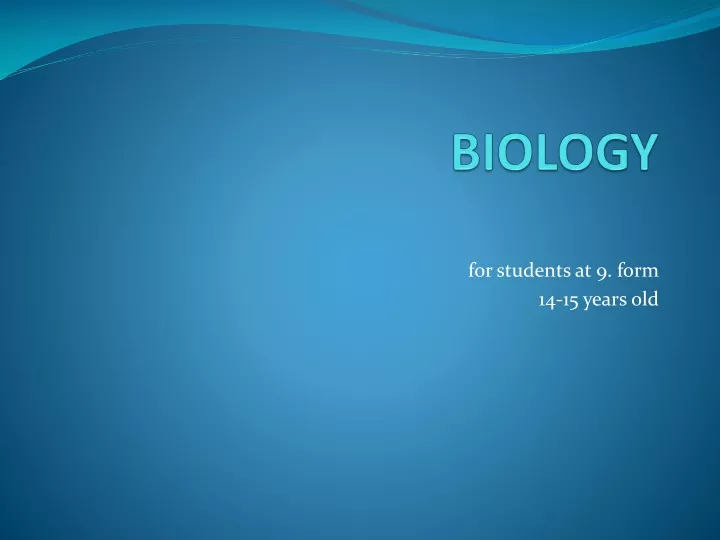 biology