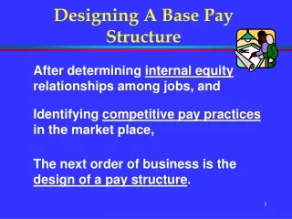 Designing A Base Pay Structure