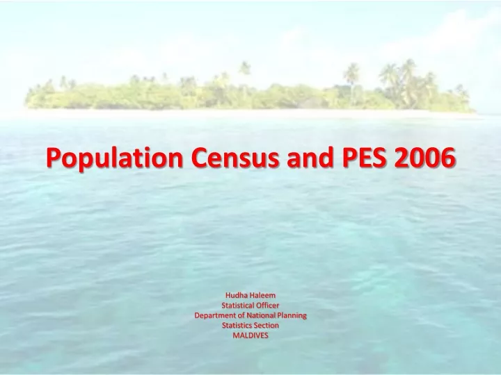 population census and pes 2006