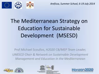 The Mediterranean Strategy on Education for Sustainable Development  (MSESD)
