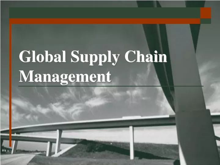 global supply chain management