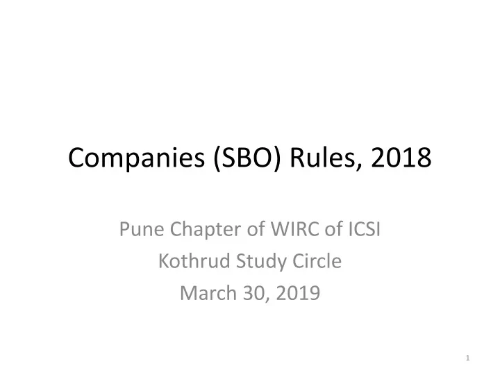 companies sbo rules 2018