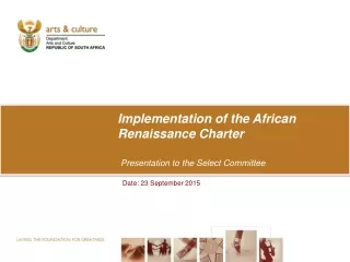 Implementation of the African Renaissance Charter