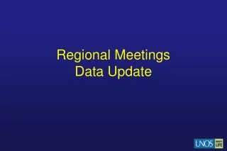 Regional Meetings Data Update