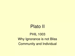 Plato II