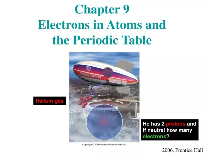 chapter 9 electrons in atoms and the periodic