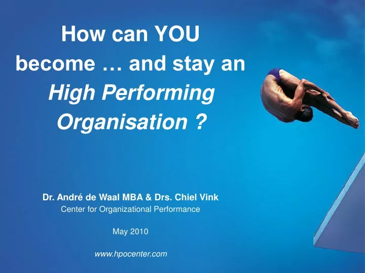how can you become and stay an high performing