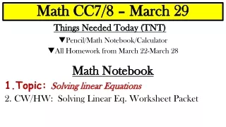 Math CC7/8 – March 29
