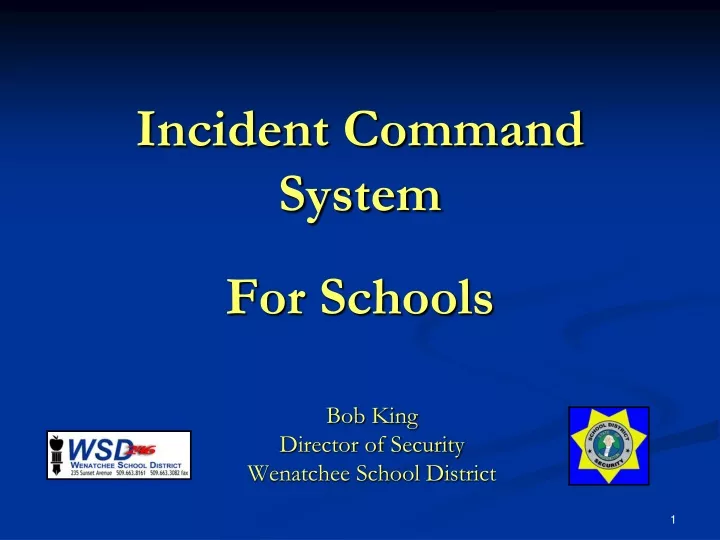 incident command system for schools