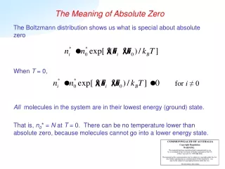The Meaning of Absolute Zero