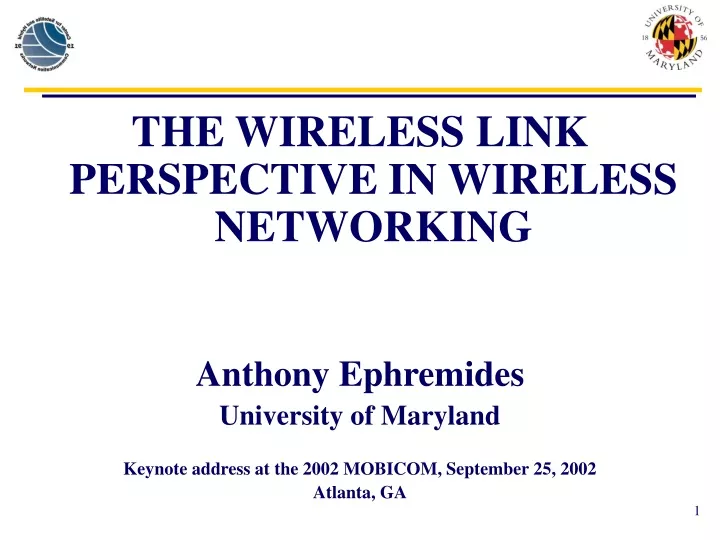 the wireless link perspective in wireless