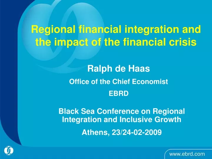 regional financial integration and the impact