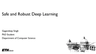 Safe  and Robust Deep Learning