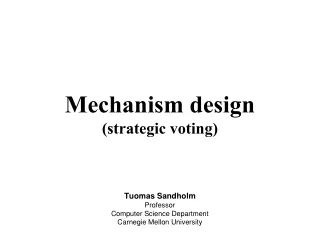 Mechanism design (strategic voting)