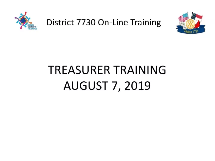 district 7730 on line training