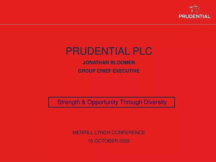 prudential plc jonathan bloomer group chief