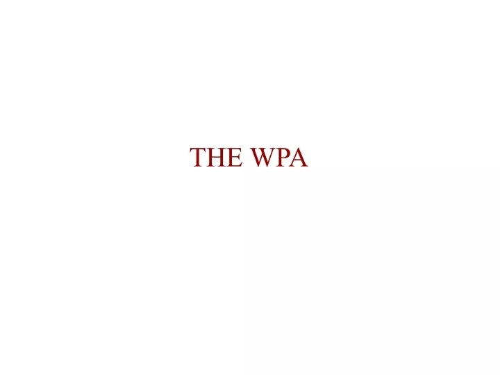 the wpa