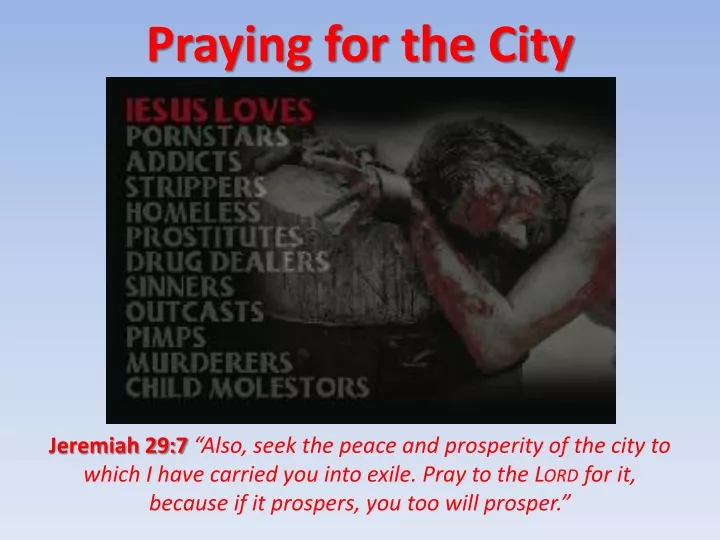 praying for the city