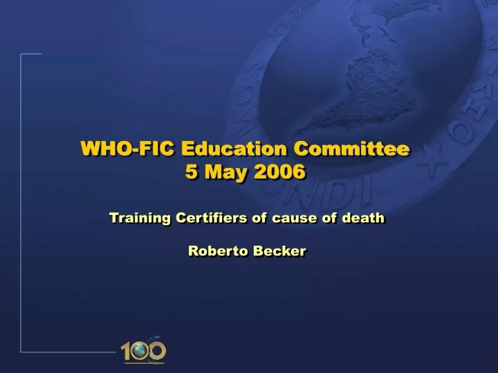 who fic education committee 5 may 2006