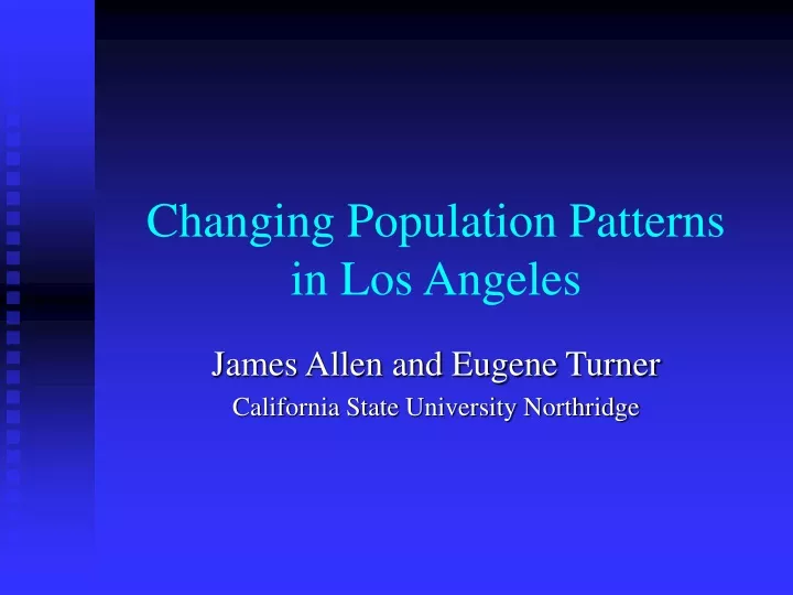 changing population patterns in los angeles