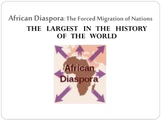 African Diaspora :  The Forced Migration of Nations