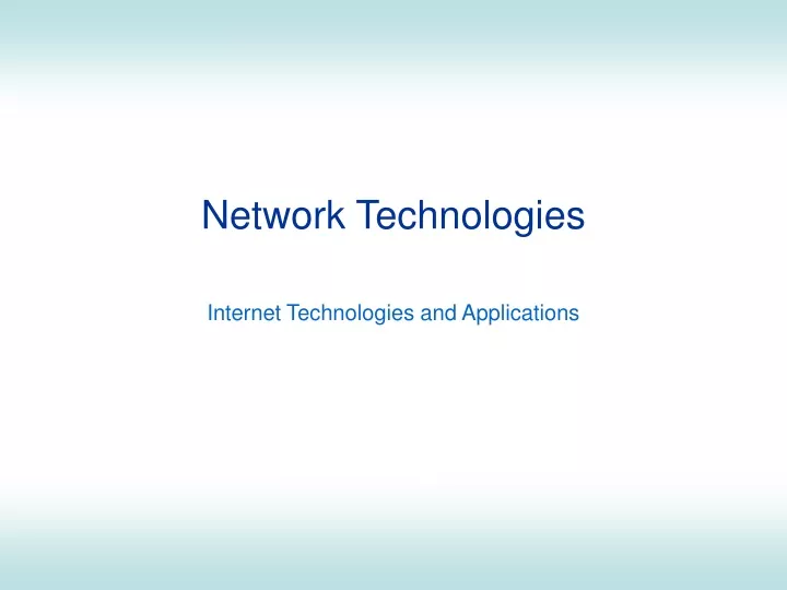 network technologies