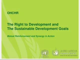 OHCHR The Right to Development and The Sustainable Development Goals