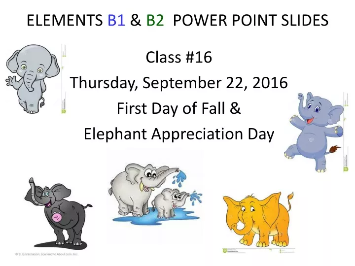 elements b1 b2 power point slides