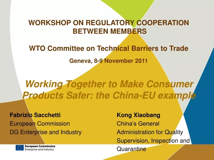 workshop on regulatory cooperation between