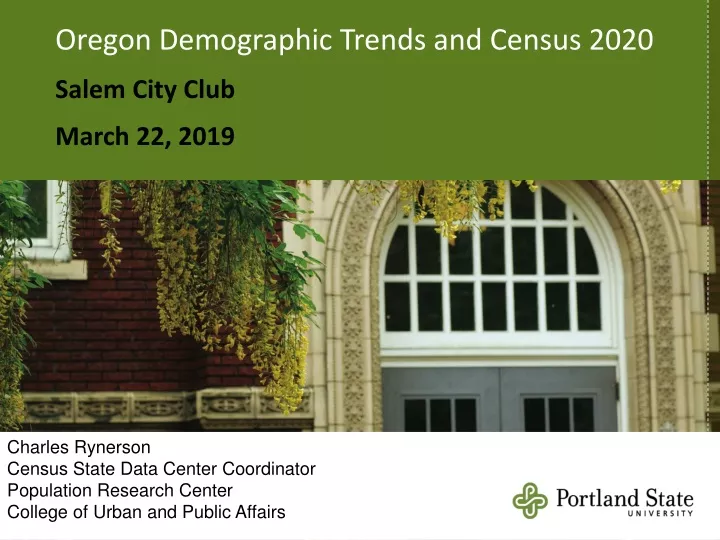 oregon demographic trends and census 2020 salem