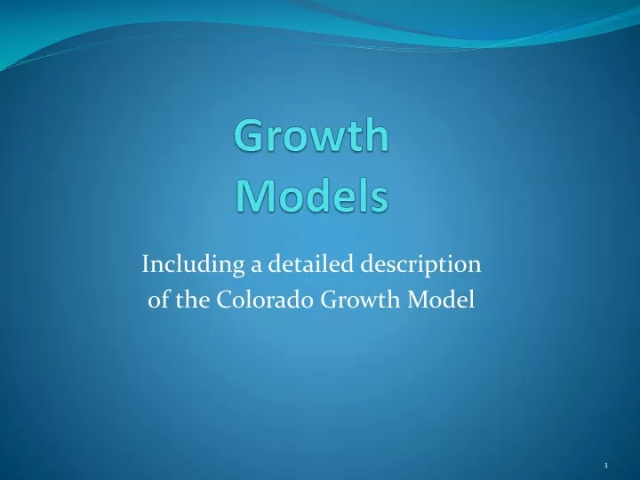 growth models