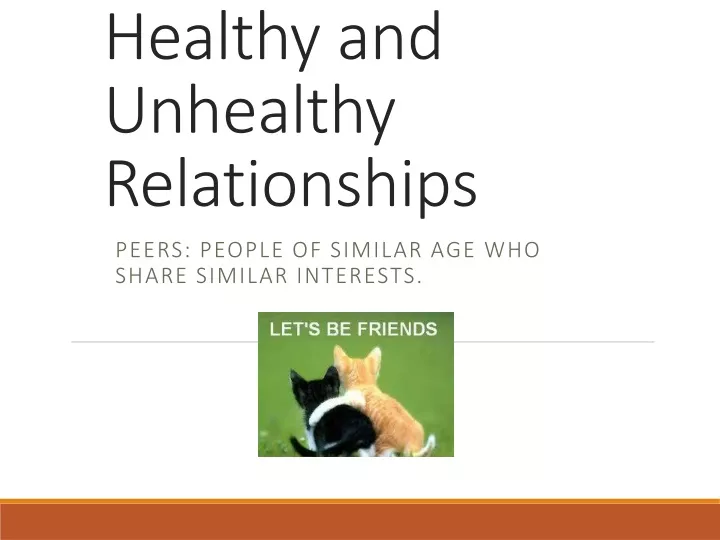 healthy and unhealthy relationships