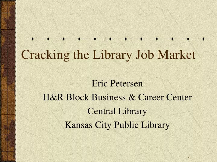 cracking the library job market